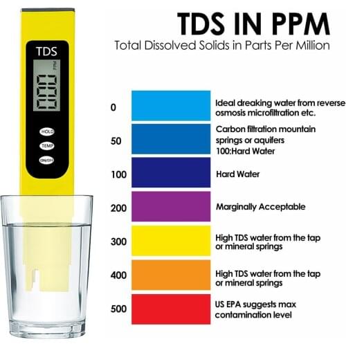 Tds-3 Digital Tester Meter Metr Water Quality Purity Measurement Testing Pen Filter Tester Ppm Digital Lcd Temp Water Tester