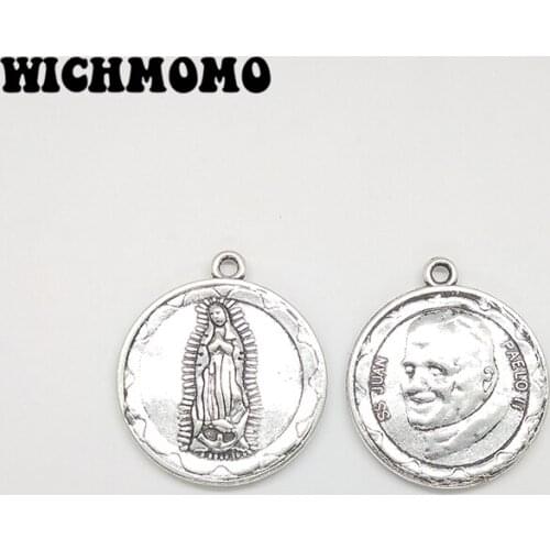 2019 New 10pcs/lot 28MM Handmade Retro Plated Zinc Alloy Vintage Round Coin Charms Pendants for DIY Jewelry Accessories