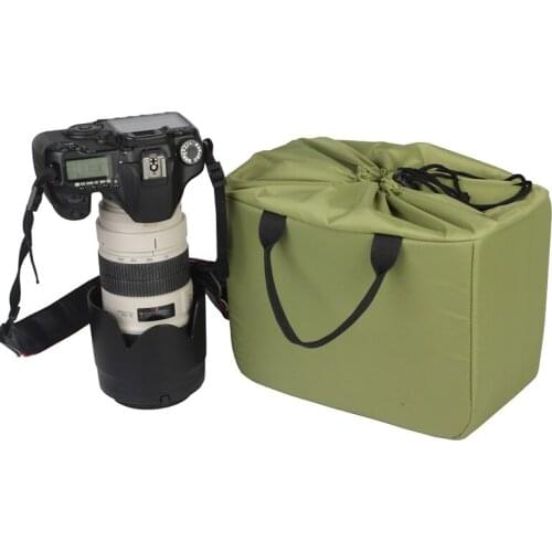 Camera Video Bag Waterproof Lens Storage Bag Sleeve Case For 80D 5D 5DII 5D Mark III 6D 7D 70D 760D 700D D3200 D5100 D7100 D7200