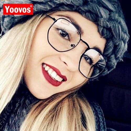 Yoovos 2021 Glasses Frame Women Vintage Eyeglasses Frames For Women/Men Glasses Clear Lens Mirror Retro Eyewear Lentes De Mujer