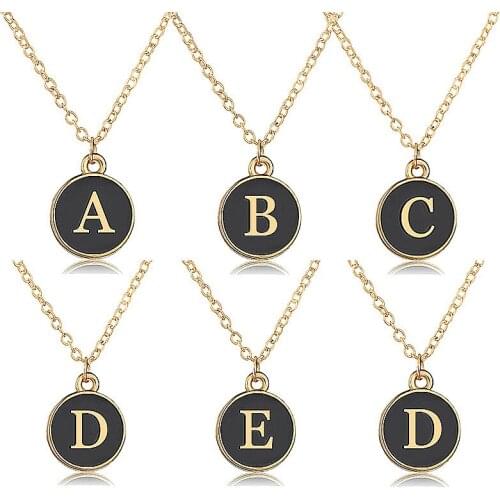 New Female 26 English Alphabet Pendant Charm Creative Necklace Simple Wild Clavicle Chain Party Gift Female Fashion Jewelry