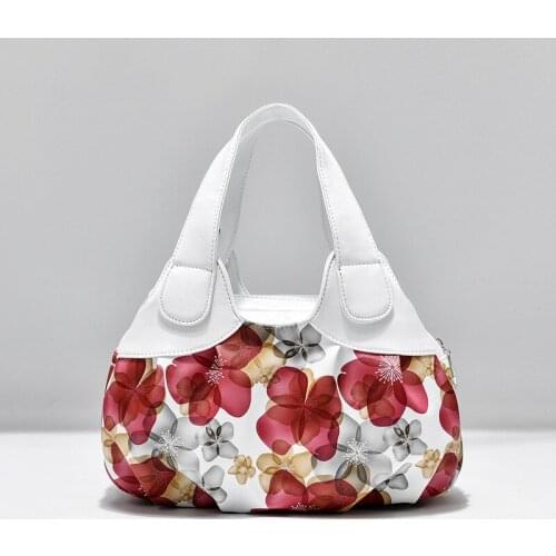 Women Flower Handbag Ladies Shoulder Bags PU Leather Messenger Purse Bag