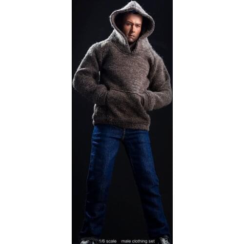 1/6 Scale Hoodie Sweater Jeans Figure Sportswear Clothes Clothing Set Model Toys For 12 inches Action Figure Body Dolls