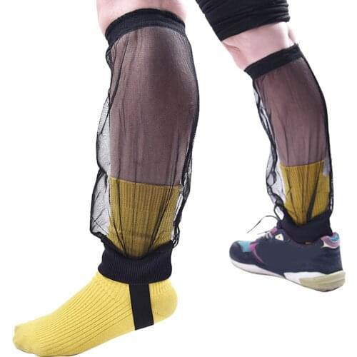 1 Pair 35cm Mesh Leg Gaiters Cover Anti Mosquito Insects Leg Protector for Outdoor Hiking Camping Fishing Jungle Hunting