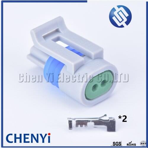 10 sets 2 pin Water temperature sensor plug automobile waterproof connector for GM 12162197 12162195 12162193