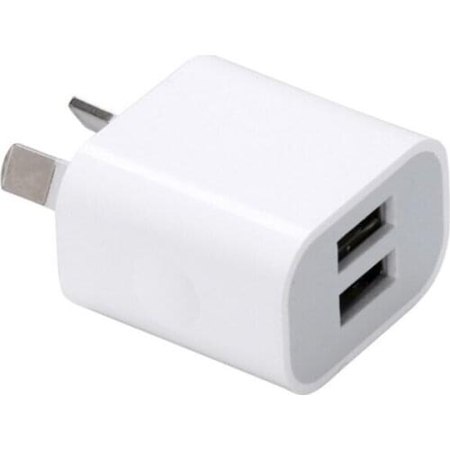 100pcs/lot Dual interface USB Power Adapter 5V 2A Australia New Zealand AU Plug Wall Charger For iPhone for Samsung Smart Phone