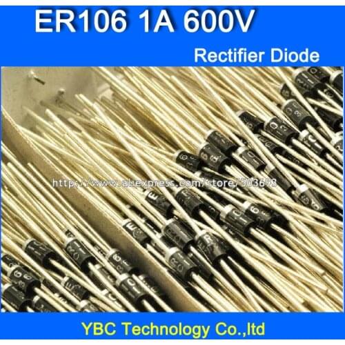 200pcs/lot ER106 1A/600 Fast Recovery Rectifier Diode