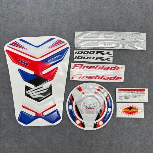 Motorcycle 3D Tank Cover Wheel Emblem Badge Pad & Tank Cap Sticker Decal For Honda CBR1000RR REPSOL HRC 2008-2011