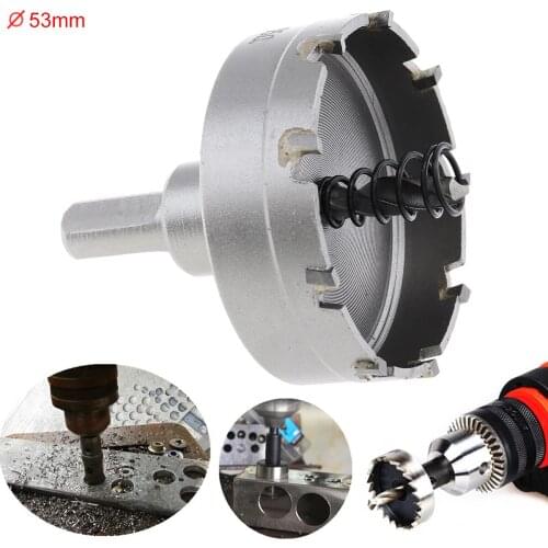 53MM Carbide Cutter Head HSS Drill Set Hole for Stainless Steel Metal Alloy Cutters