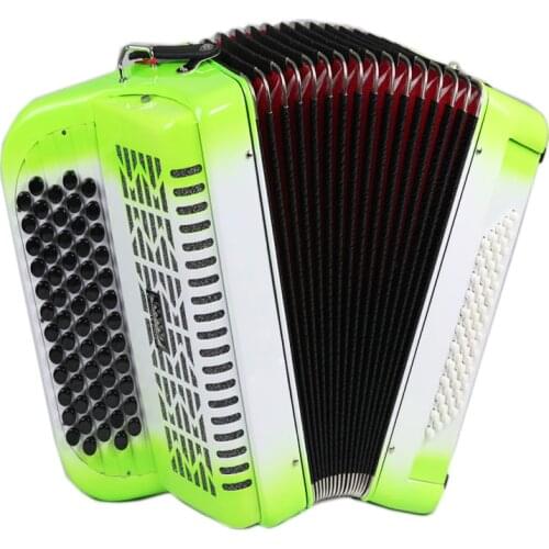 Afanti Popular 62keys 60Bass Green and white Piano Accordion AFA-51 accordion for children