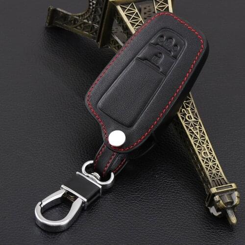 Genuine Leather Car Key Fob Cover Case for Toyota CHR C-HR Camry Prius Prado 2016 - 2018 2 Buttons Remote Keyless