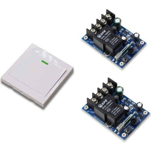 DC 12V 24V 36V 48V Wireless Remote Control Switch Receiver Wall Panel Remote Transmitter Hall Bedroom Ceiling Lights Lamp Switch