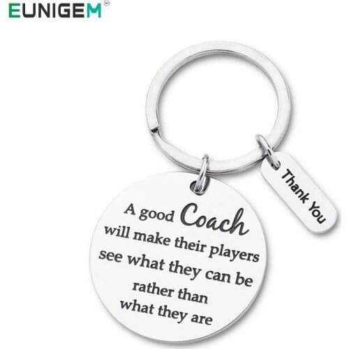 Retirement Coaches Keychain Jewerly Gift for Basketball Football Baseball Swimming Soccer Gymnastics Appreciation Sport Keyring