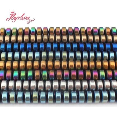 5x8mm Natural Hematite Rondelle Beads Smooth Stone Beads For Necklace Bracelet Earring Woman Jewelry Making 15" Free Shipping