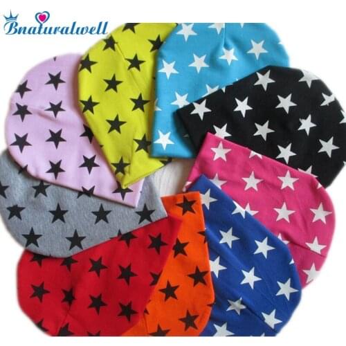 Bnaturalwell Star Baby beanie cap Toddler Girls Cotton Hat Newborn Beanies Children Infant Boys girls Winter warm hat H062