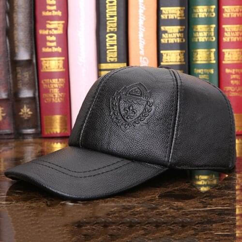 Genuine Cow Leather Rider Style Newsboy Real Leather Fashion Army Cap Box Hat Cadet Visor Mens Baseball Hats Caps Adjustable