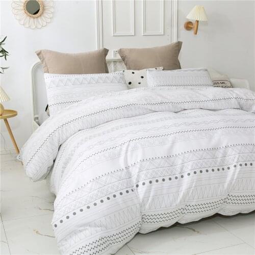 Bedding Set Luxury Duvet Cover Set King Size Nordic Double Bed Set Plaids Bed Linen Summer Lightweight And Breathable No Sheet