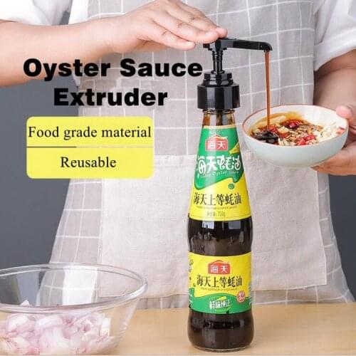 Creative Kitchen Supplies Press Type Oyster Sauce Bottle Pressure Nozzle Squeeze Press Mouth Squeeze Oyster Sauce Artifact