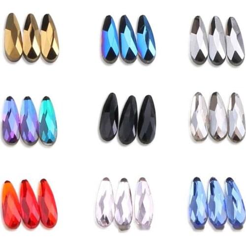 Hotsell Waterdrop Special-Shaped Rhinestones Eye Shape Crystal AB Flat Back Nail Rhinestone 3D Non HotFix Nail Art Decoration