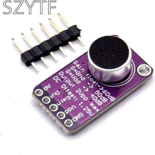 GY-MAX9814 Microphone AGC Amplifier Board Module Auto Gain Control for Arduino Programmable Attack and Release Ratio Low THD