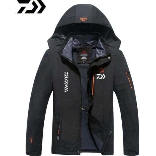 New DAIWA Fishing Clothing Autumn Winter Waterproof Warm Hiking Fishing Jackets Men Fleece Thick Outdoor Fishing Coat