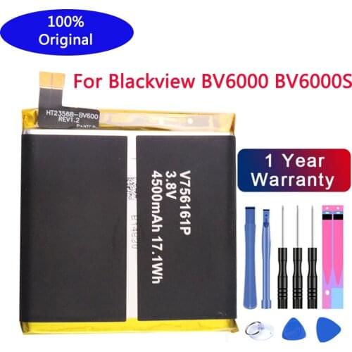 Original 4500mAh V756161P Battery For Blackview BV6000 BV6000S Batterie Bateria Smart Mobile Phone li-ion Batteries free tool