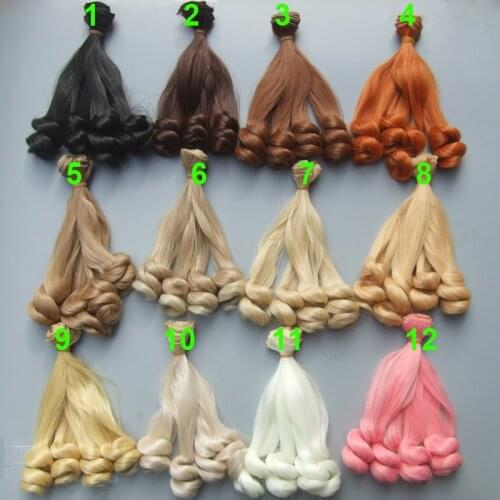18cm quality high temperature doll wigs 1/3 1/4 1/6 BJD SD AD diy doll hairs for blyth doll