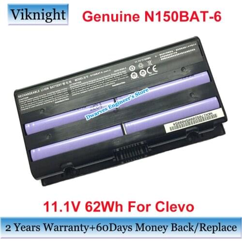 Genuine 6-87-N150S-4292 Battery for Clevo N150BAT-6 Metabox Alpha N170SD,N150SD,N151SD,N155S 6-87-N150S-4292 Laptop Battery 62Wh