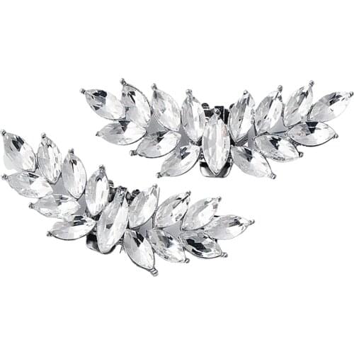 Bridal Shoe Decorations Clips Crystal Rhinestone Shoe Buckle Charm for