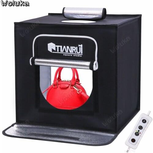 LED 70CM Collapsible Easy-install Photo Box Adjustable Color Temp Lightbox for Photography Mini Studio Equipment Props CD50 T10