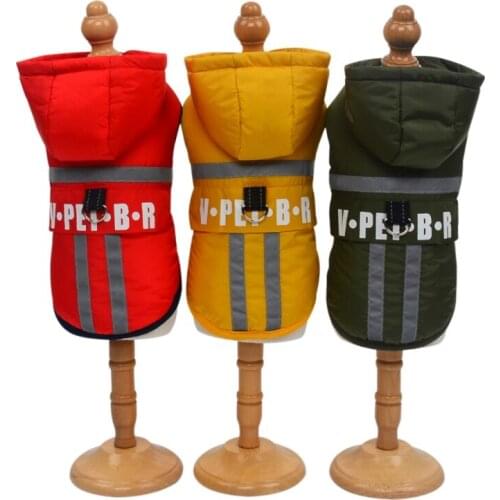 Pet Dogs Autumn Winter Warm Jacket Ski Suit Thick Hooded Coat Puppy Vest Clothes Small Pet Costumes