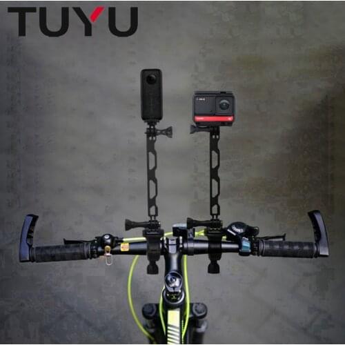 TUYU Insta360 ONE R X2 Riding Bracket Bicycle Motorcycle Handlebar Bike Clip Fixing Mount for GoPro Max Hero 9 8 7 Accessories