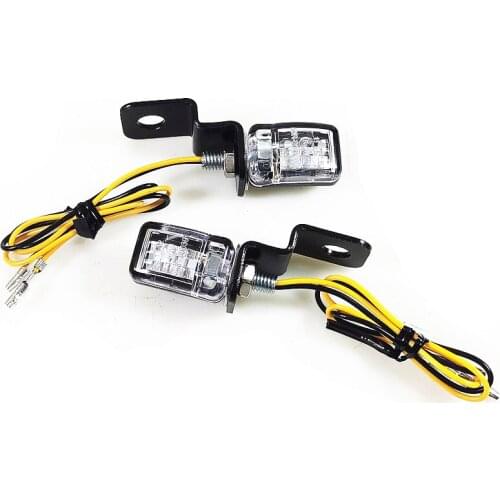 Universal Motorcycle Mini LED Turn Signal Indicator Light Amber Lamp Brake Clutch Lever For Harley Honda Yamaha Suzuki Kawasaki