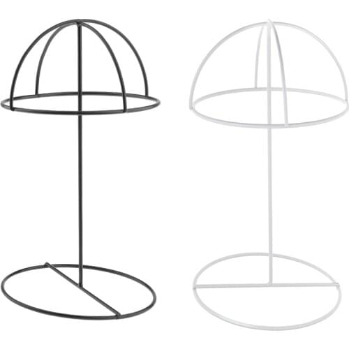 Hat Display Holder Baseball Sports Cap Storage Organizer Tabletop Decorative Counter Wigs Stand Freestanding Rack White Black