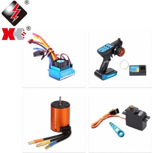 Wltoys 144001 124018 124019 RC Car Upgraded Brushless 3650 4300KV Motor 120A ESC 21G Servo TX RX Combo Set Parts