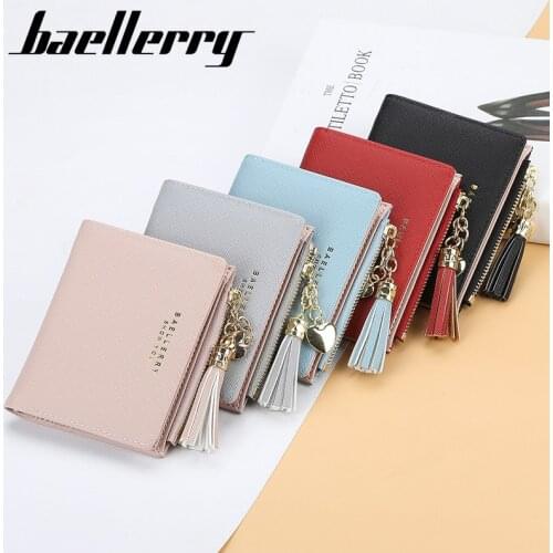 Tassel Women Wallet Leather New Womens Cute Purse Short Zip Wallet Coin Card Holder Soft Pink Card Female Clutch Tassel Wallets