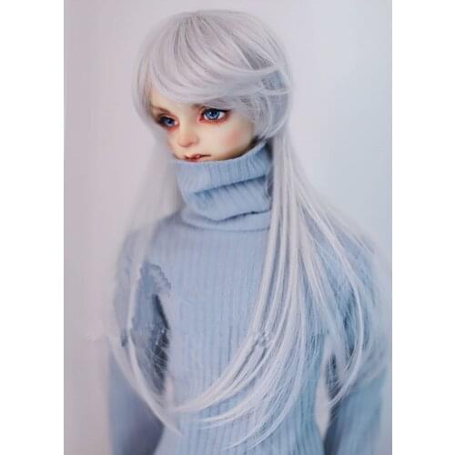 1/3 1/4 size BJD.MDD doll with wig high temperature wire connected to the hair long hair Silver Moon fox fairy doll accessories