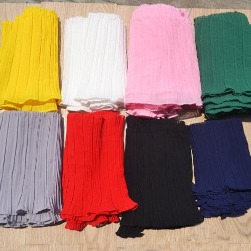 1M/lot Multi-color single-layer pleated chiffon lace Trendy hem collar cuffs skirt DIY clothing accessories fabric SC413