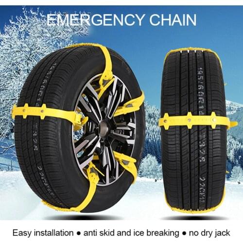 10 Pcs Universal Emergency SUV Car Anti Slip Adjustable Snow Chain Safety Belt Car Accessories Exterior
