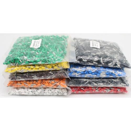 E1006 E1008 E1010 E1012 E1018 Tube insulating Insulated terminals 1.0² Cable Wire Insulating Crimp Terminal Connector