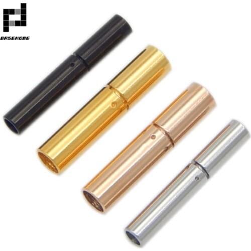 2pcs 316 Stainless Steel Jewelry Connector Leather Clasps For DIY Leather Cord Necklaces Bracelets Jewelry Making