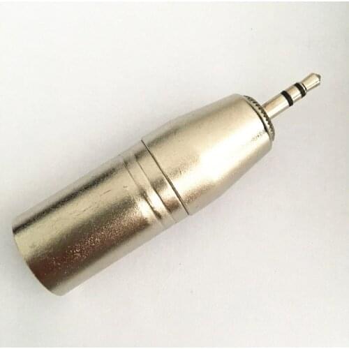 2pcs/lot Metal 3.5mm Plug to 3Pin XLR Male Microphone Audio Adapter