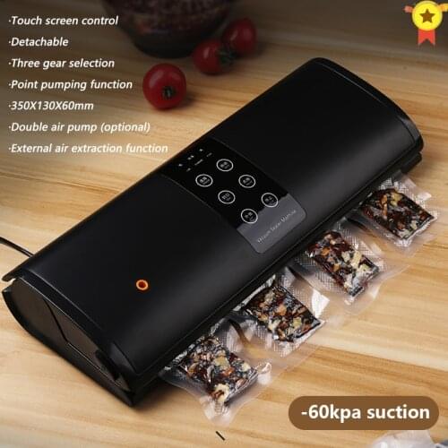 280mm Automatic Vacuum Air Sealer 220V Food Packing Machine with 10 Free Bags Best Portable Vacuum Packer for Kitchen