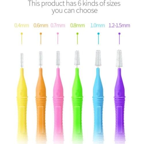 32pcs/set Adults Interdental Brush toothpick brush Portable Clean between teeth Cleaning Dental Brushes for Oral Teeth Care