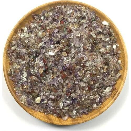 50g 3-5mm Natural Purple Quartz Rutilated Tumbled Stones Crystals Minerals Decoration Natural stones and Minerals