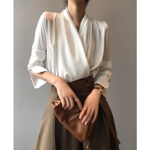 Aliangstory Satin Blouses
