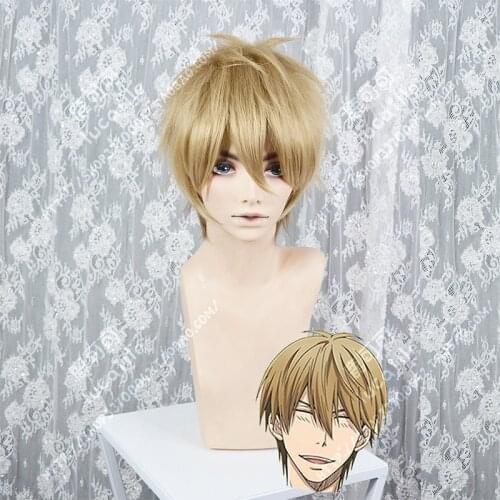 Anime Dakaretai Otoko 1-i ni Odosarete Imasu JYUNTA AZUMAYA Wig Cosplay Short Heat Resistant Synthetic Hair Wig + Wig Cap
