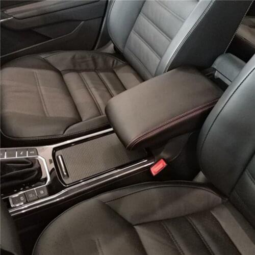 PU leather Car Armrest Box Cover Car Accessories For VW Volkswagen Passat B8 Sedan Variant Alltrack 2017 2018
