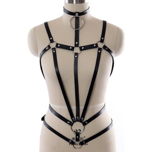 Body Bondage Rock Punk Stylish Accessories Waist Straps Chest Harness Fashion Women Men Gothic Handmade PU Leather Harness Belts