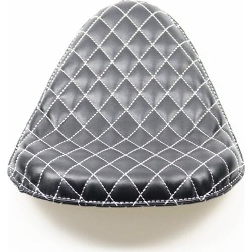 Black Diamond Leather Solo Slim Seat For Harley XL Bobber Chopper Cruiser Retro